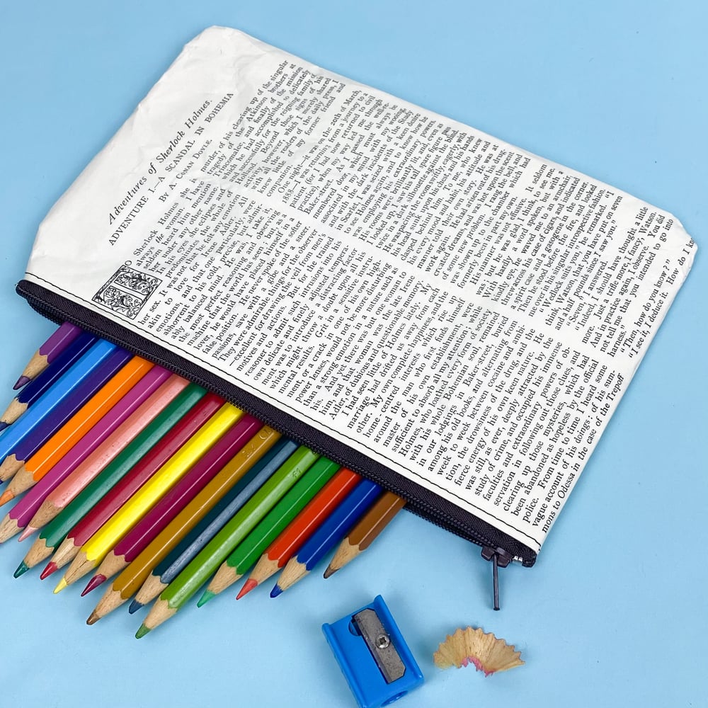 Image of Sherlock Holmes Book Page Pencil Case, A Scandal in Bohemia