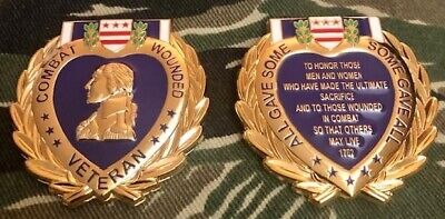 Image of Combat Wounded Purple Heart Challenge coin