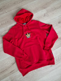 Image 2 of CROWN LOGO RED HOODIE