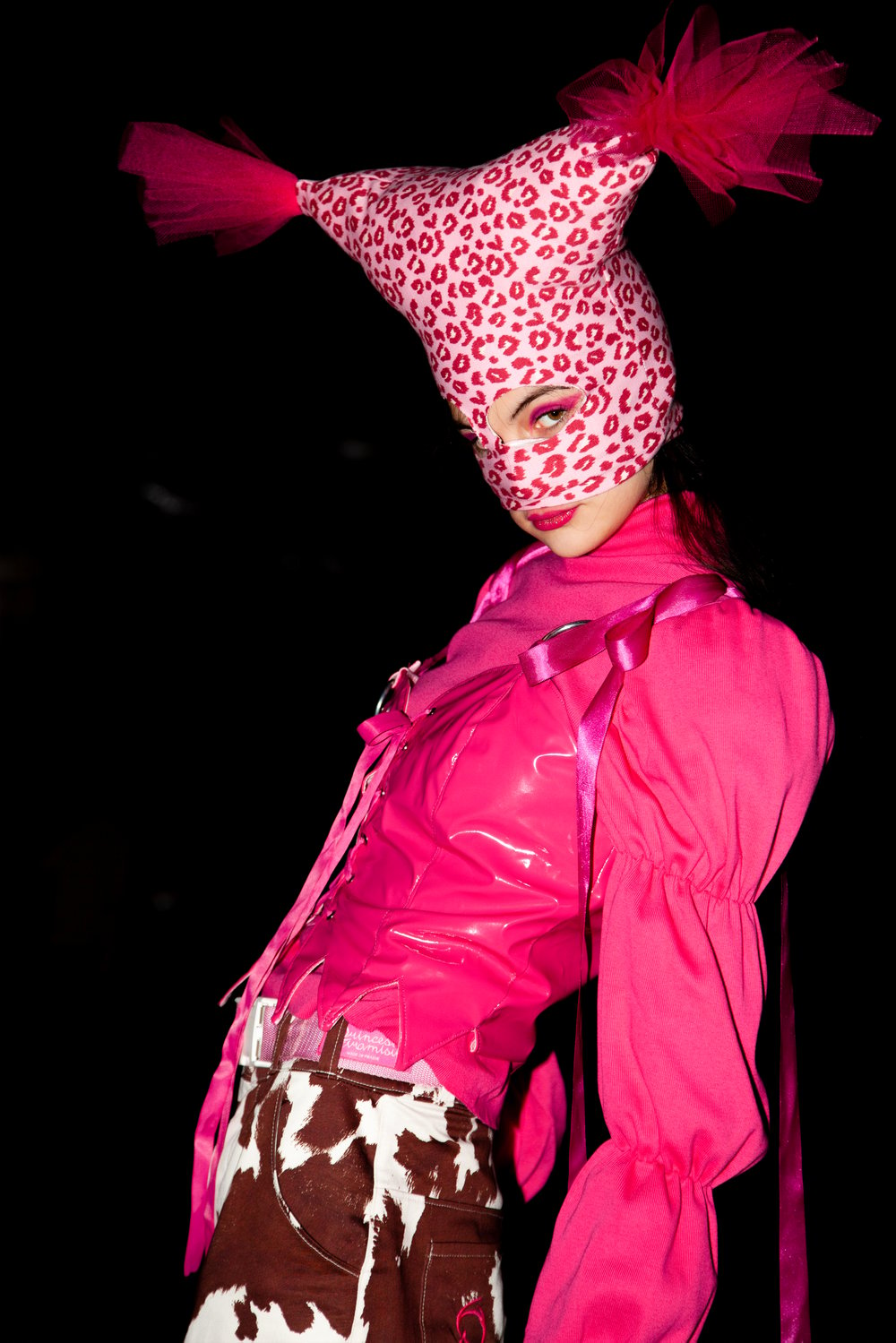 Image of Pink PVC tulip top 