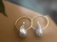 Image 3 of INCI PEARL HOOPS