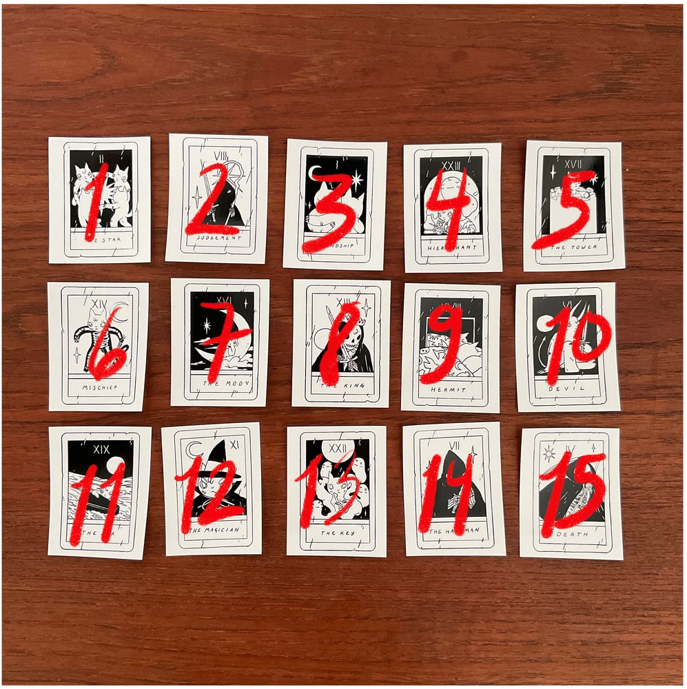 Image of B&W Tarot Sticker Set