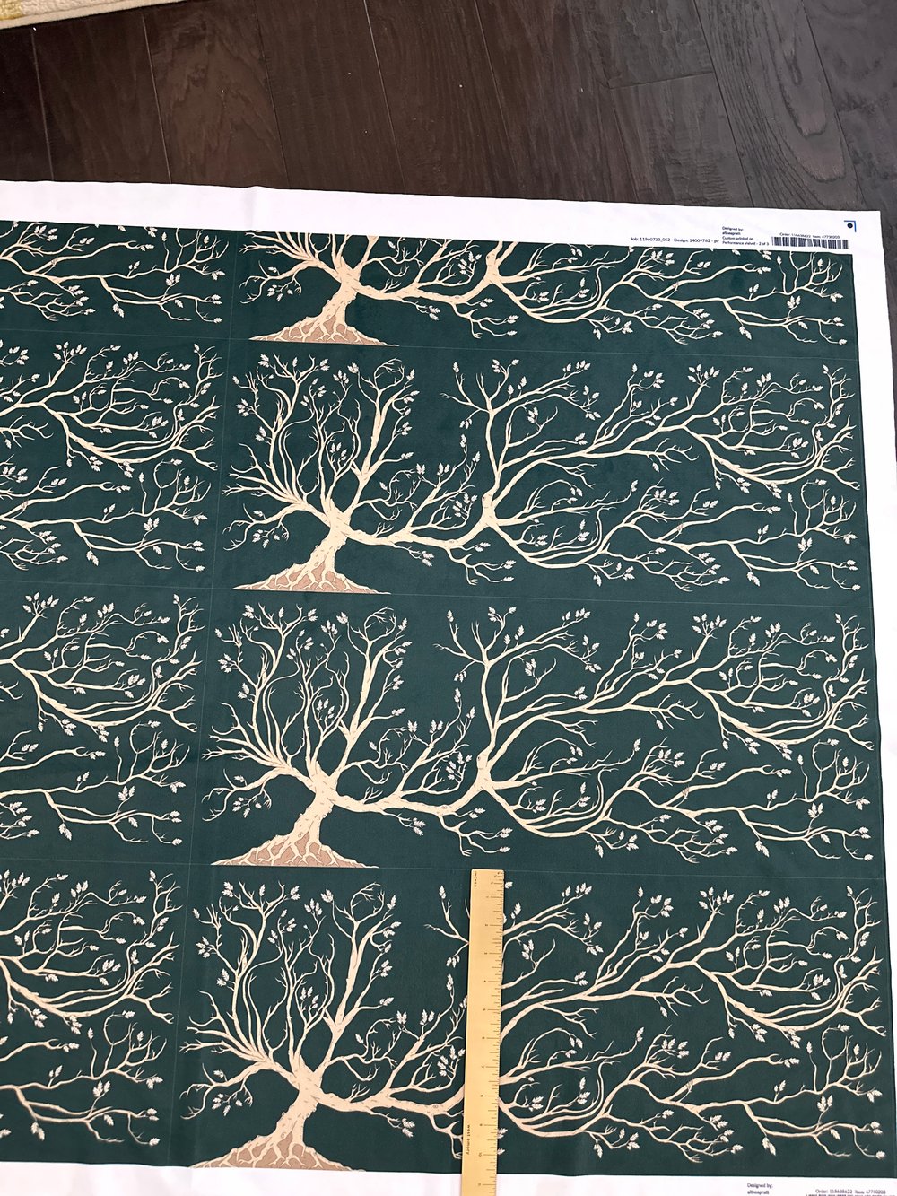 Image of Black Family Tree Tapestry Velvet for Board Making