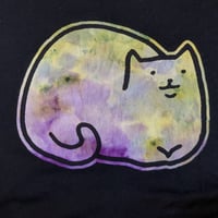 Image 4 of Ice Dyed Loaf Cat T-shirt - Adult and Youth