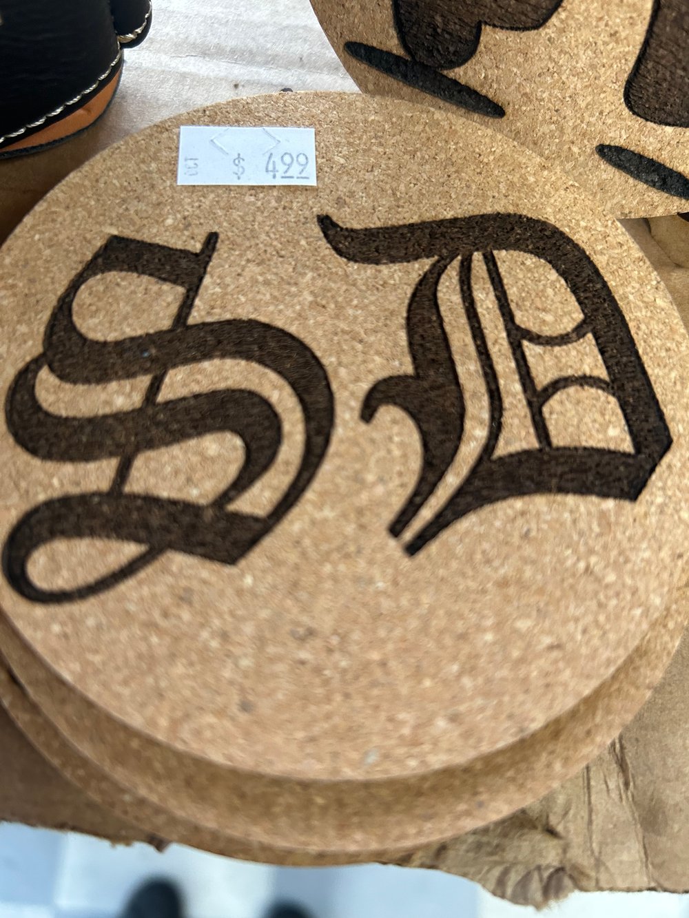 Cork coasters