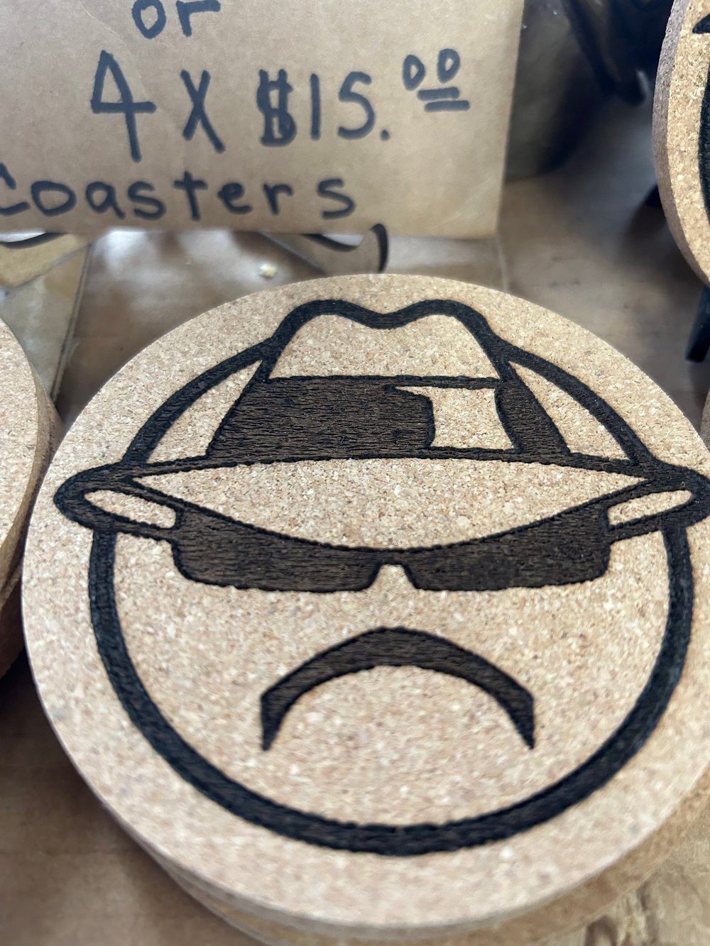 Cork coasters