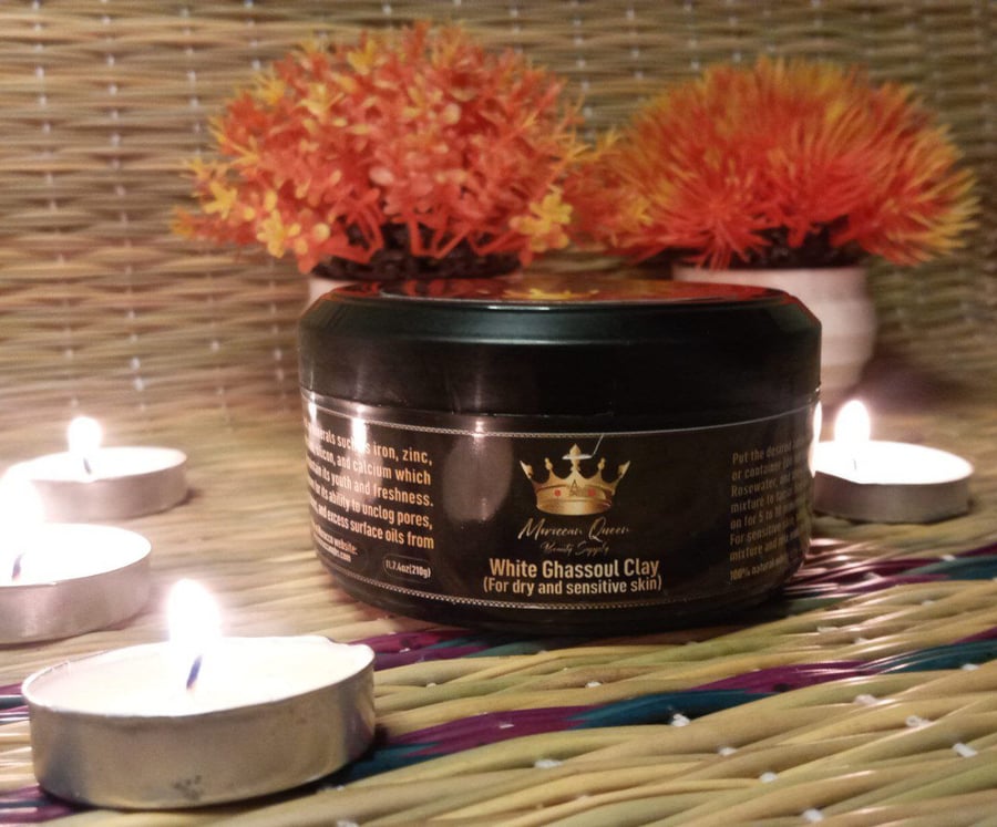 Image of White Ghassoul Clay (for dry and sensitive skin) 