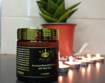 Image of Moroccan Black Soap (Beldi)  with Akar Fassi