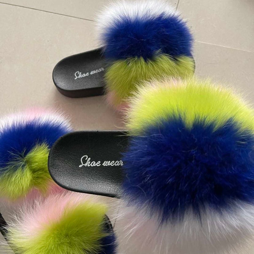 Image of Mommy & me matching fur slides set ( All Different Colors)