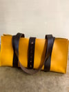 Yellow leather tote/tool bag