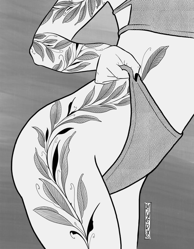 "LADY VINES" Watercolor Fine Art Print