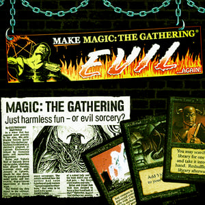 Image of "MAKE MAGIC: THE GATHERING EVIL... AGAIN!" BUMPER STICKER