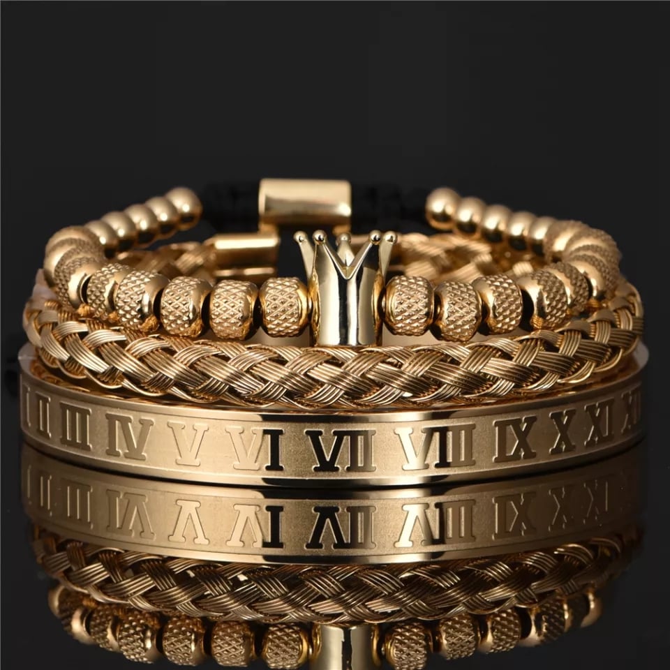 Image of Luxury Roman Royal Crown Bracelet set