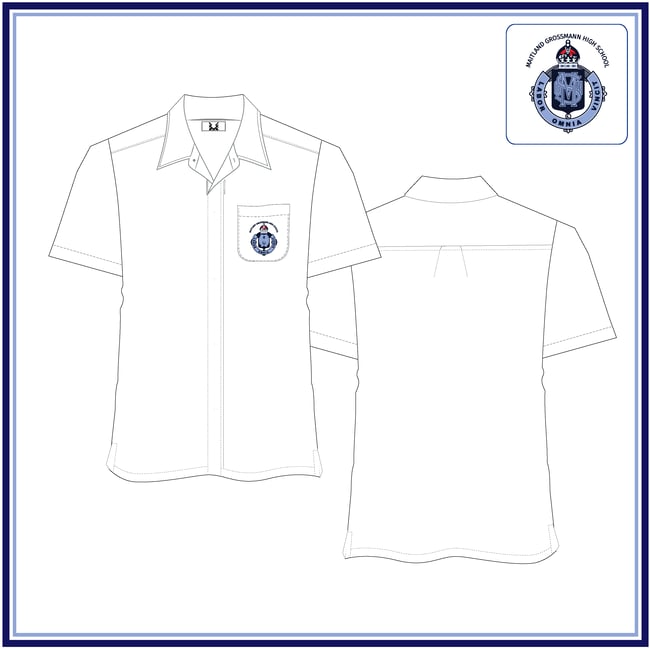 BME - Junior Boys White Button Front Shirt $34.65