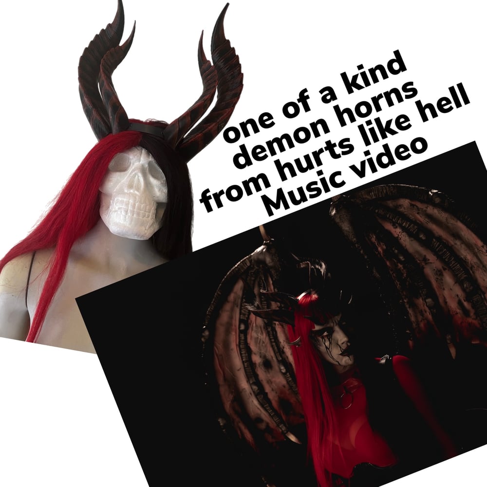 Image of demon horns from HURTS LIKE HELL video