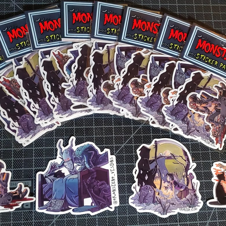 Image of Monster sticker pack 4 stickers
