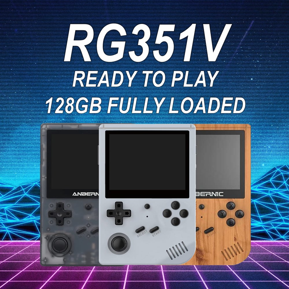 RG351V Handheld Console 128GB Ready to Play + Fully Loaded