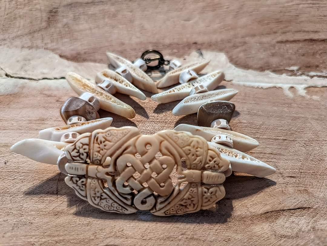 Carved on sale bone bracelet