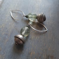 Image 1 of Soft + Earthy Laurel Green Beaded Earrings