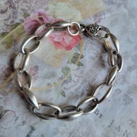 Image 1 of Chunky Silver Chain Bracelet