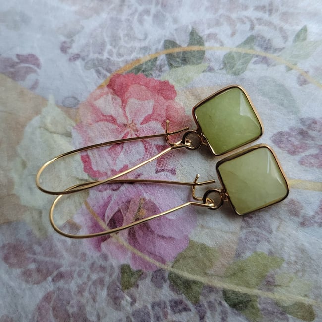 Yummy Lemon-Lime Jade Earrings  