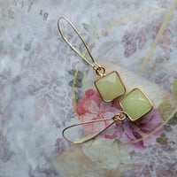 Image 2 of Yummy Lemon-Lime Jade Earrings  