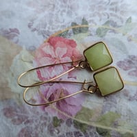 Image 3 of Yummy Lemon-Lime Jade Earrings  