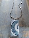 Classic Asian Blue Porcelain Necklace