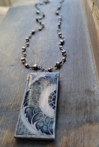 Image 2 of Classic Asian Blue Porcelain Necklace