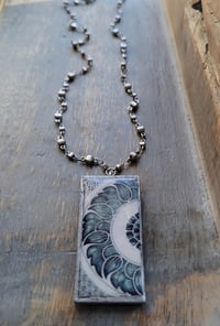 Image 1 of Classic Asian Blue Porcelain Necklace
