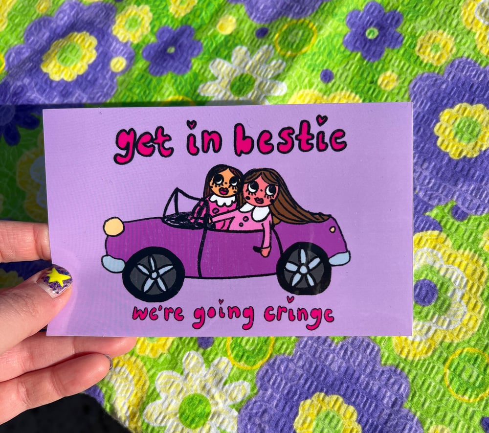 Image of we're going cringe bumper sticker