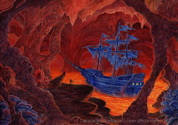 Image of Monkey Island "I knew in hell there would be mushrooms" (2022 - A3) **PREMIUM FINE ART GRADE PRINT**