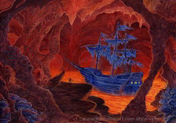 Image of Monkey Island "I knew in hell there would be mushrooms" (2022 - A3) **PREMIUM FINE ART GRADE PRINT**