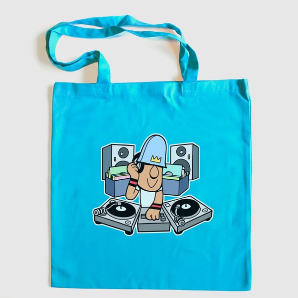 Image of DEEJAY BLUE TOTE BAG