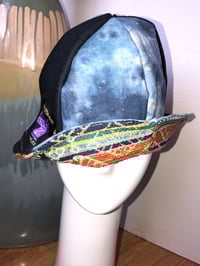 Image 4 of H.O.D. Bucket Hat Orange Aztec Woven Fabric W/Reverse Side Treated Denim Panel 