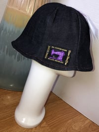 Image 3 of H.O.D. Bucket Hat Raw Japanese Denim Crown W/Reversible Soft Tan Corduroy Side