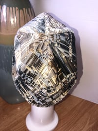 Image 5 of H.O.D. Bucket Hat White Soft Leather W/Reverse Side Grey Digital Ikat Velvet