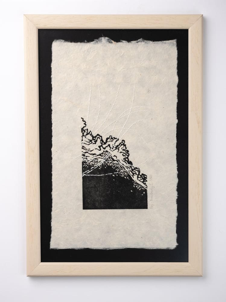 Image of Város és Vadon: Flock tanulmány no1, kézi hímzéssel - keretezve