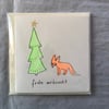 Weihnachtsfuchs Postkarte
