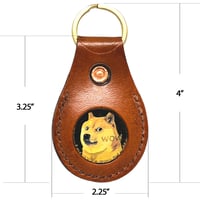 Image 3 of Shiba coin replica leather keychain
