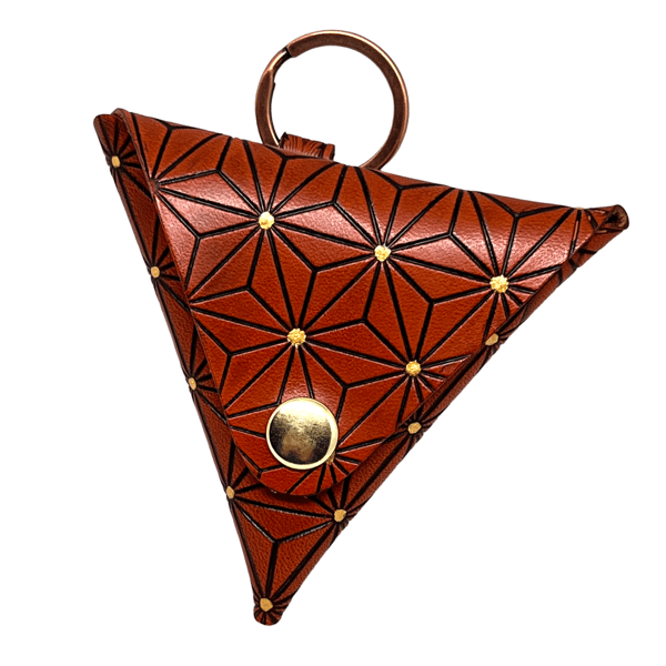 Image of Triangle leather  coin purse / keychain
