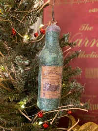 Image 2 of Spun Cotton Cabernet Wine Bottle Ornament