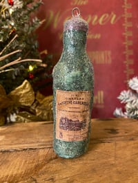 Image 1 of Spun Cotton Cabernet Wine Bottle Ornament