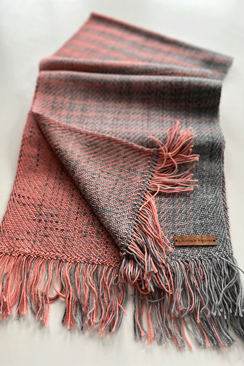 Image of Rose Gold & Grey Graduated Scarf