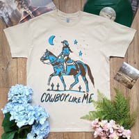 Image 1 of Cowboy Like Me Horse T-Shirt / Sticker