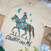 Image 2 of Cowboy Like Me Horse T-Shirt / Sticker