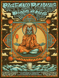 Pigeons Playing Ping Pong Poster