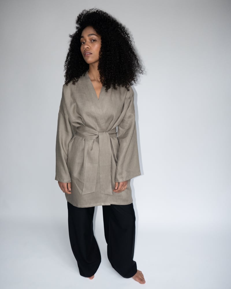 Image of OY A Home Robe - Ash Brown