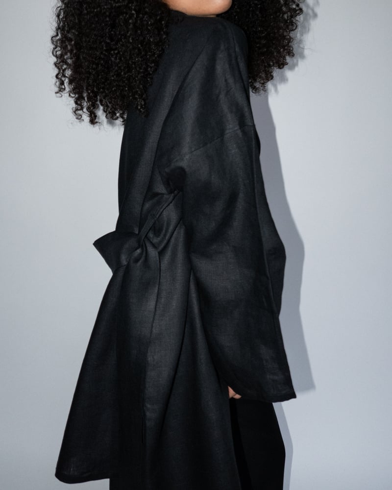 Image of OY A Home Robe - Black