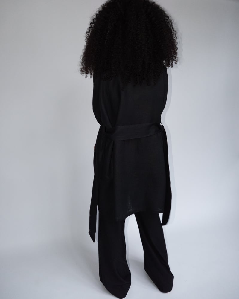 Image of OY A Home Robe - Black